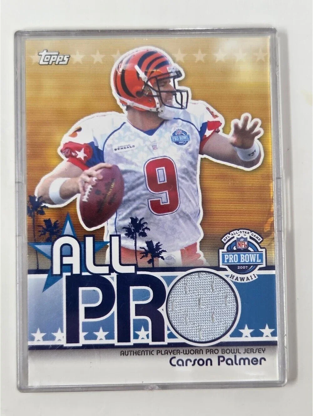 2007 Topps - ALL-PRO Relics Carson Palmer #APR-CP (MEM)